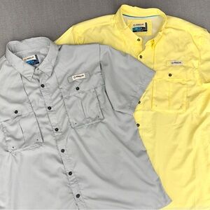 Lot Of 2 Magellan Outdoors Shirt Mens XL Fish Gear Fishing Vented Relaxed Fit